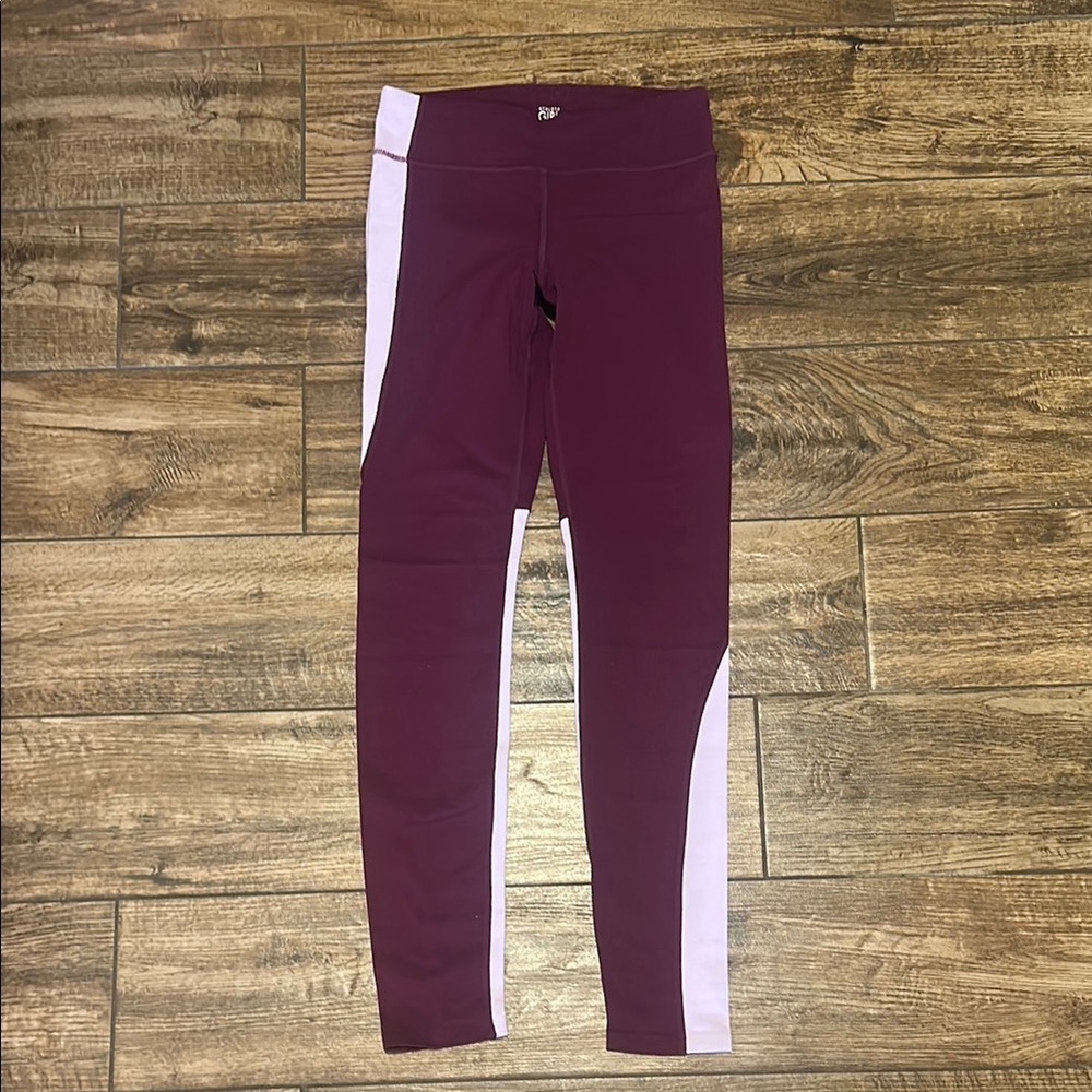 Athleta Girl Stop the Clock Color Block Leggings in Purple and Pink Size L/12